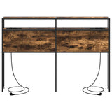 Storage Headboard with Shelf Smoked oak 150 cm Engineered wood 859757