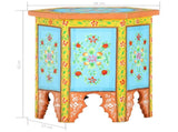 Hand-painted Side Table Multicolour 38x33x42 cm Solid Mango Wood 285879