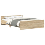 Bed Frame without Mattress Sonoma Oak 135x190 cm Double 3203791