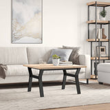 Coffee Table Y-Frame 80x80x45.5 cm Solid Wood Pine and Steel 3282773