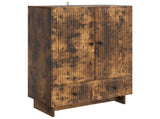 Sideboard Smoked Oak 66 x 34.5 x 95 cm Engineered Wood 893980