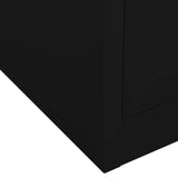 ZNTS Office Cabinet Black 90x40x102 cm Steel 336407