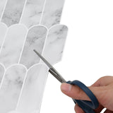 Feather Tile 50 pcs Grey Marble 30 x 30 cm Polyurethane and PET 42046194