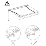 Manual Retractable Awning 300x250 cm Yellow and White 3055186