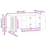 TV Cabinet Grey Sonoma 99 x 34.5 x 50 cm Engineered Wood 894031