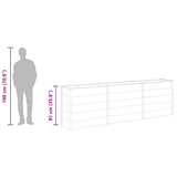 Garden Raised Bed Grey 300x50x91 cm WPC 318100