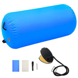 Inflatable Gymnastic Roll with Pump 120x90 cm PVC Blue 92720