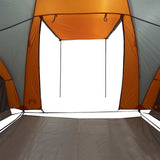 Family Tent Dome 6-Person Grey and Orange Waterproof 4009388