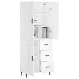 Highboard White 69.5x34x180 cm Engineered Wood 3196027