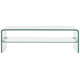 Coffee Table Clear 98x45x31 cm Tempered Glass 284745