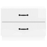 Bedside Cabinet High Gloss White 62 x 34.5 x 44.5 cm 895239