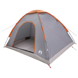 Camping Tent with Roof Grey and Orange 275 x 215 x 125 cm 42028634