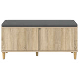Hall Bench with Cushion with Door Sonoma Oak 100 x 38 x 46 cm 891538