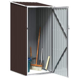 Garden Shed Brown Galvanised Steel Medium Garden Shed 46292
