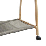 ZNTS Clothes Rack with Shelves and Wheels 132x45.5x155.5 cm Bamboo 4008913