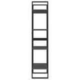 4-Tier Book Cabinet Grey 60x30x140 cm Solid Pine Wood 806444