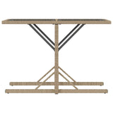 3 Piece Bistro Set with Cushions Mix Beige Poly Rattan 365071