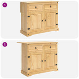 Kitchen Trolley 2 pcs Honey Wax 112 x 70 x 91.5 cm Solid-Pine 3425384