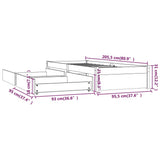 3103464 Bed Frame without Mattress with Drawers White 90x200 cm