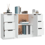 Sideboards 3 pcs White Engineered Wood 3115836