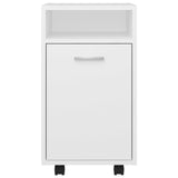 Side Cabinet with Wheels White 33x38x60 cm Engineered Wood 803047
