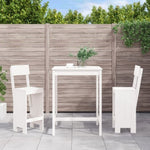 3 Piece Garden Bar Set White Solid Wood Pine 3157794