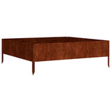 Garden Raised Bed 100x100x33.5 cm Corten Steel 824515