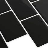 Subway Tile 50 pcs Black 30.5 x 30.5 cm Polyurethane and PET 42021214
