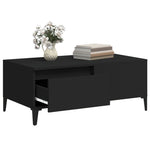 ZNTS Coffee Table Black 90x50x36.5 cm Engineered Wood 821117