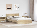 Bed Frame Sonoma Oak 120 x 190 cm Engineered Wood 3408867
