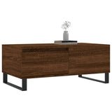 Coffee Table Brown Oak 90x50x36.5 cm Engineered Wood 830819