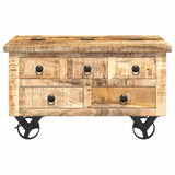 Coffee Table Rough Mango Wood 70x70x40 cm 243979