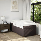 Box Spring Bed with Mattress Dark Brown 90x200 cm Fabric 3285348