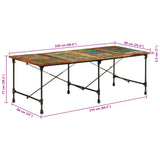 Dining Table 220x90x77 cm Solid Wood Reclaimed 358883