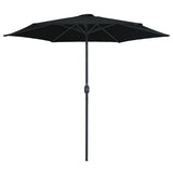 Garden Parasol with Aluminium Pole 270x246 cm Black 47350