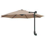 Garden Parasol Taupe 248 x 248 x 148 cm Polyester and Steel 42003246
