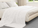 Throw Blankets 6 pcs White 240 x 220 cm Fleece 42016967