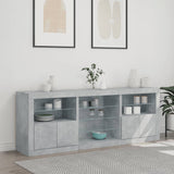Sideboard with LED Lights Concrete Grey 181.5x37x67 cm 3209040