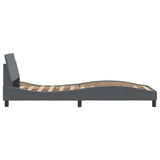 Bed Frame "Dover" Dark Grey 90x190 cm Single Velvet 373321
