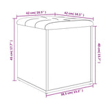Storage Bench Black 42x42x45 cm Engineered Wood 835034