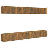 TV Cabinets 8 pcs Smoked Oak 60x30x30 cm Engineered Wood 3120308