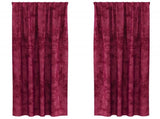 Velvet Curtains 2 pcs Wine red 225 x 140 cm Velvet 4107680