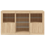 Sideboard with LED Lights Sonoma Oak 123x37x67 cm 3209081