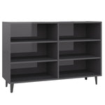 Sideboard High Gloss Grey 103.5x35x70 cm Engineered Wood 806048