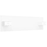 Bed Headboard with Cabinets White Engineered Wood 3115724