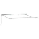 Retractable Awning Light Grey and White 3.5 x 2 m 3425718