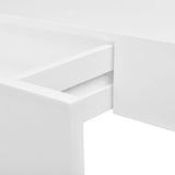 ZNTS White MDF Floating Wall Display Shelf 1 Drawer Book/DVD Storage 242187