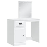 Dressing Table with LED Lights White 90x42x132.5 cm 834970