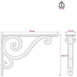 Wall Shelf Brackets 12 pcs Antique Brown 23.5 x 28 x 3.5 cm 42038877