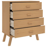 Drawer Cabinet OLDEN Brown Solid Wood Pine 358588